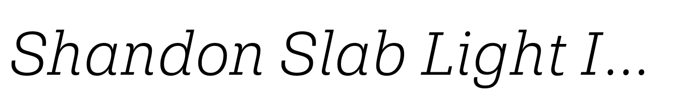 Shandon Slab Light Italic